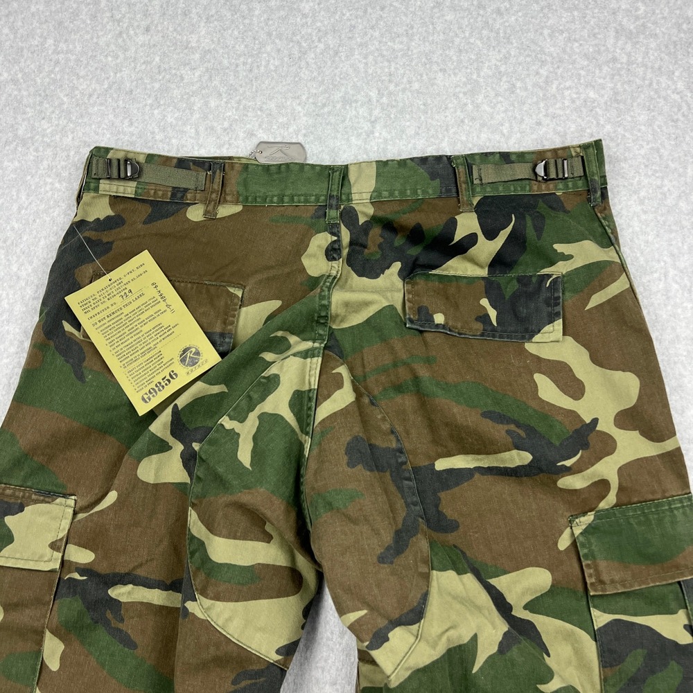 NEW Rothco Paratrooper Cargo Pants Mens Large Regular Woodland Camo BDU Tactical - Picture 9 of 11